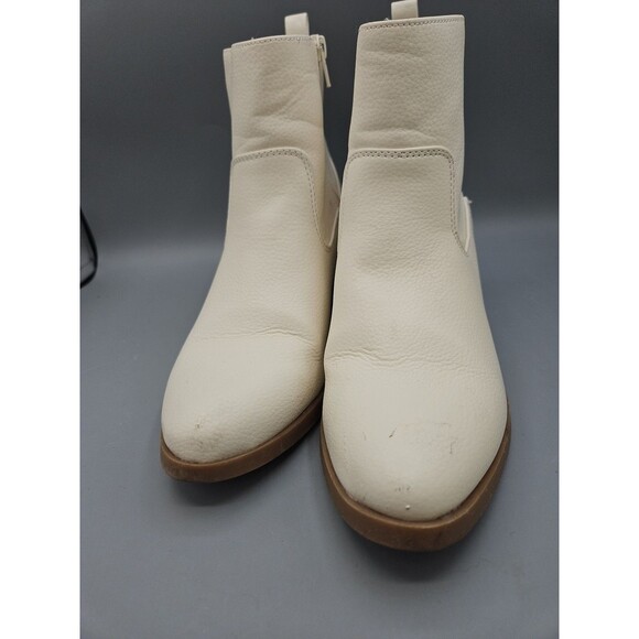 Old Navy Western Ankle Bootie Women's Sz 9 Bone Zip Bourne Toe S/409439-00 - Picture 3 of 10